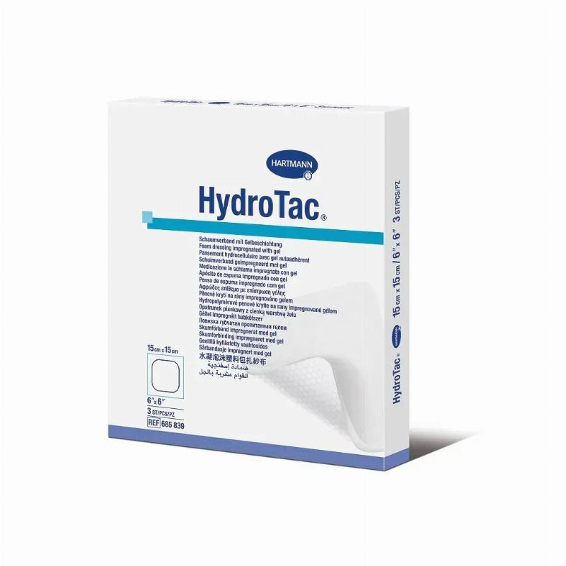 Пов'язка губчата з гелевим покриттям HydroTac® 15см х 15см 3шт